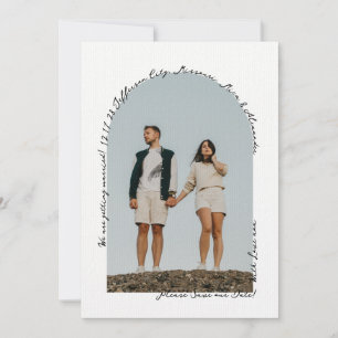Handwritten Retro Simple Doodle Black and White Save The Date