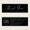 Handwritten script add logo black thank you insert