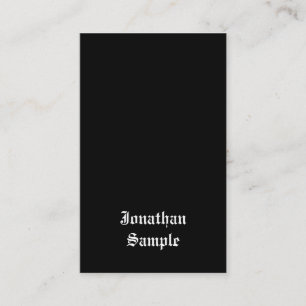 Handwritten Script Black White Vintage Retro Look Business Card