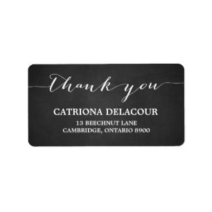 Handwritten Script Chalkboard Address Label