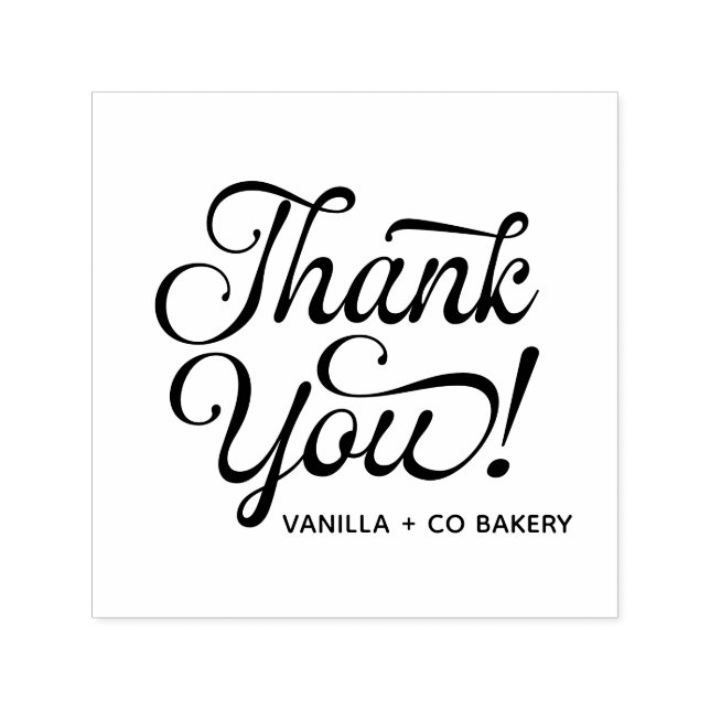 Handwritten Script Customer Thank You  Self-inking Stamp (Design)