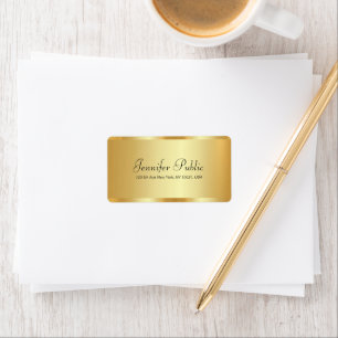 Handwritten Script Elegant Template Glamourous Gol Label