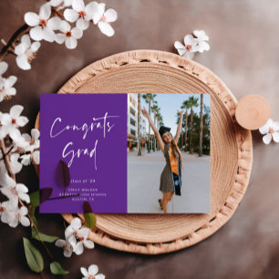 Handwritten Script Graduation Announcement Card