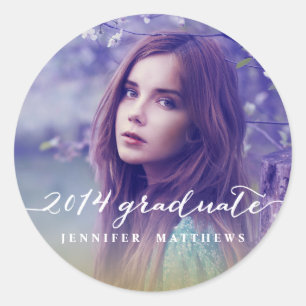 Handwritten Script   Graduation Photo Sticker
