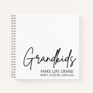 Handwritten Script Grandkids make life Grand  Notebook