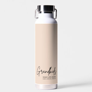 Handwritten Script Grandkids make life Grand Water Bottle