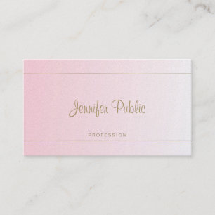 Handwritten Script Luxurious Glamour Calligraphy Business Card