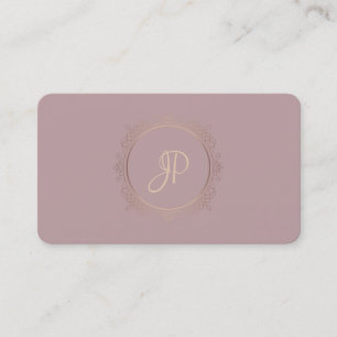 Handwritten Script Modern Monogram Template Business Card