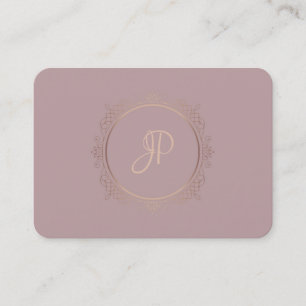 Handwritten Script Modern Monogram Template Business Card