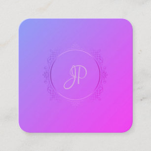 Handwritten Script Modern Template Elite Design Square Business Card