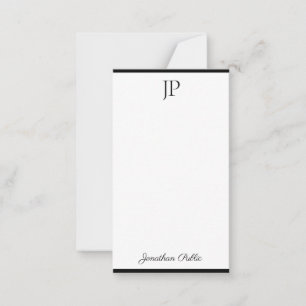 Handwritten Script Monogrammed Simple Template