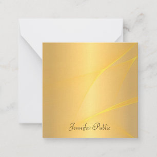 Handwritten Script Name Gold Background Template