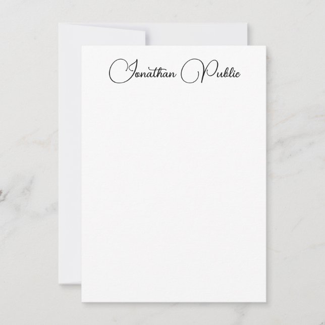 Handwritten Script Name Modern Vertical Template (Front)