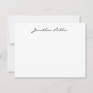 Handwritten Script Name Text Chic Simple Design Card