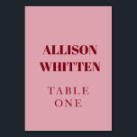 Handwritten Script Pink & Red Custom Wedding Table Number<br><div class="desc">Guide your guests in style with these Handwritten Script Pink and Red Custom Wedding Table Numbers. Designed with romantic calligraphy in soft pink and bold red, these elegant table cards are the perfect finishing touch for your reception décor. Personalise with your names, initials, or wedding date for a coordinated look...</div>