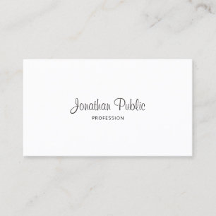Handwritten Script Professional Minimalist Elegant Business Card