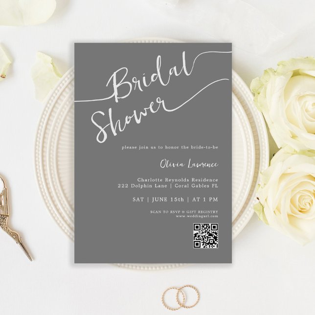 Handwritten Script QR Bridal Shower Invite (Creator Uploaded)
