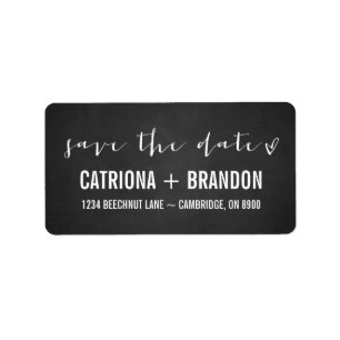 Handwritten Script Save the Date Address Label