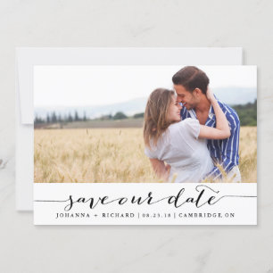 Handwritten Script Save the Date Announcement