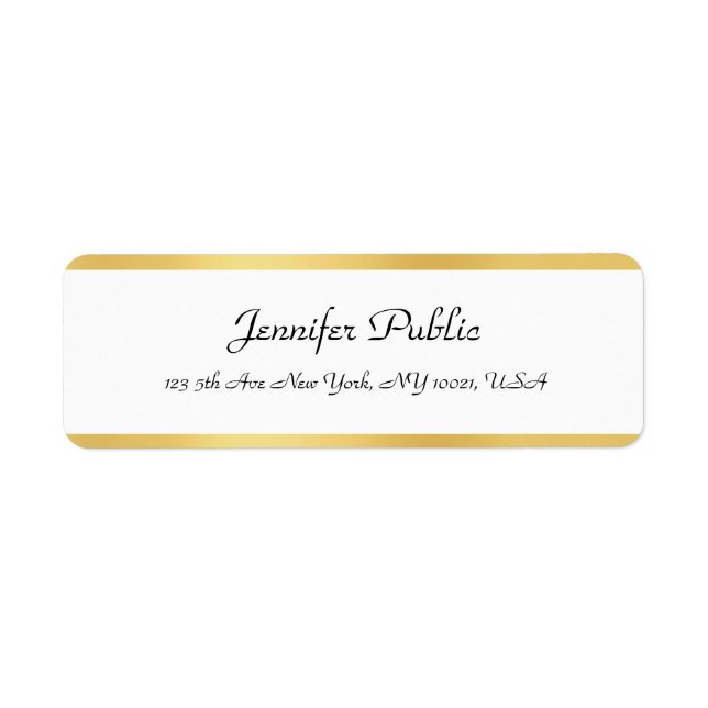 Handwritten Script Simple Elegant Return Address Return Address Label (Front)