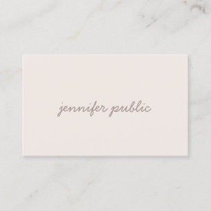 Handwritten Script Simple Template Modern Elegant Business Card