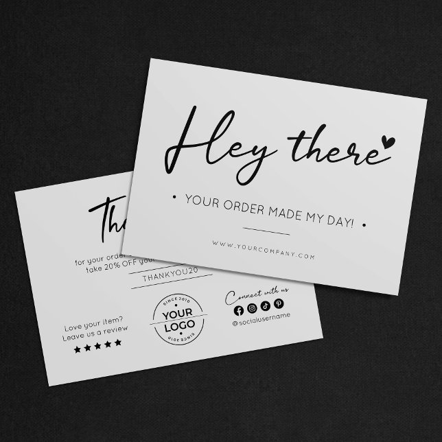 Handwritten Script Small Business Thank You Card (Creator Uploaded)