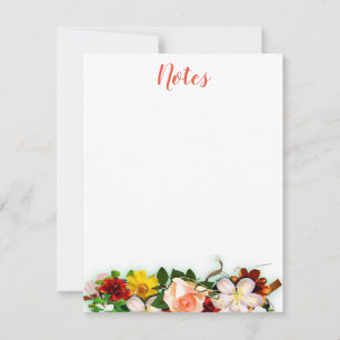 Handwritten Script Template Watercolor Flowers