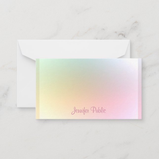 Handwritten Script Text Modern Colourful Template (Front)