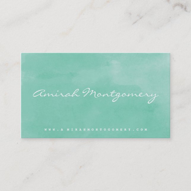 Handwritten Script | Watercolor Business Card (Front)