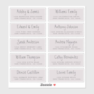 Handwritten Script Wedding Guest Address Labels