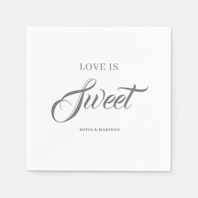 Handwritten Script Wedding Napkins (Front)