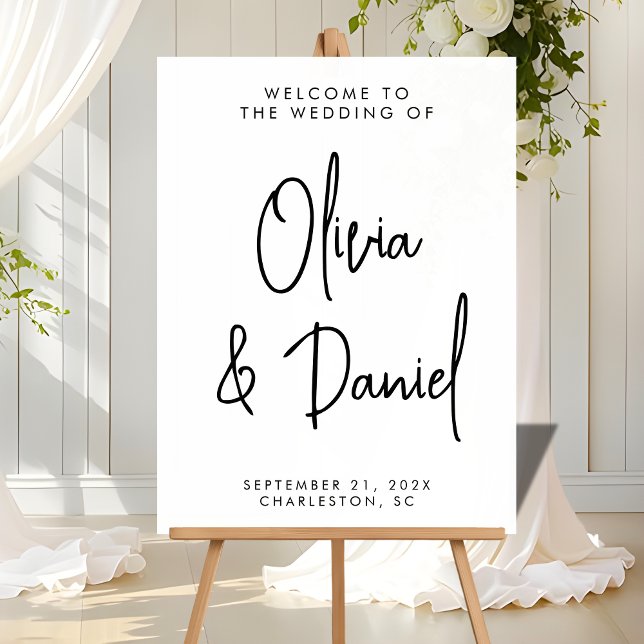 Handwritten Script Wedding Welcome Acrylic Sign (Creator Uploaded)