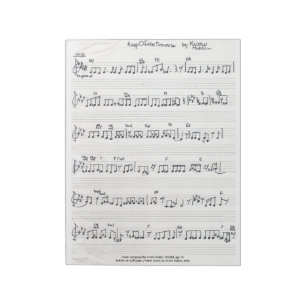 Handwritten Sheet Music notepad