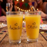 Handwritten Signature Heart Script Name Sticker<br><div class="desc">Set of eight script custom name stickers with a heart design. All names on the stickers can be easily transformed into another name of your choice or any other text. It's a great way to mark your Wedding, Bridal Shower, Bachelorette Party or any other event gifts or favours with a...</div>