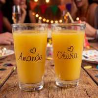 Handwritten Signature Heart Script Name Sticker