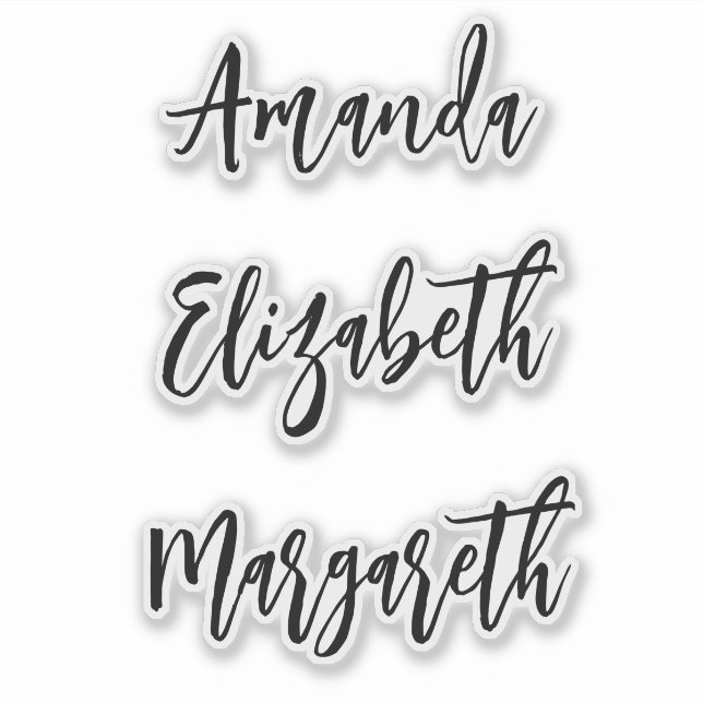 Handwritten Signature Script Name stickers  (Front)