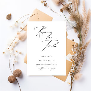 Handwritten Spanish Resrva La Fecha Invitation