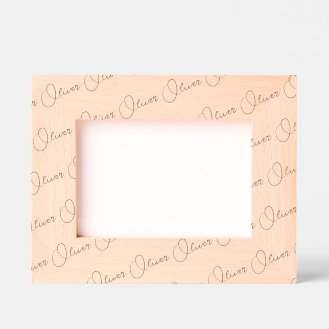 Handwritten-Style Personalized Wood Frame, 7x5,  Etched Frames (Front)