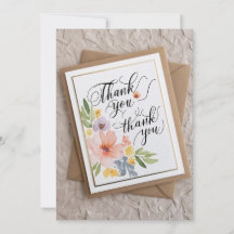 Handwritten Style Thank You Card