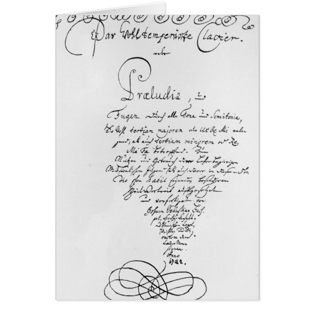 Handwritten Titlepage of The Well Tempered (Front)