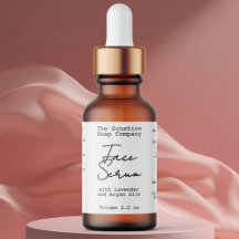 Handwritten Typed Look White Dropper Bottle Label