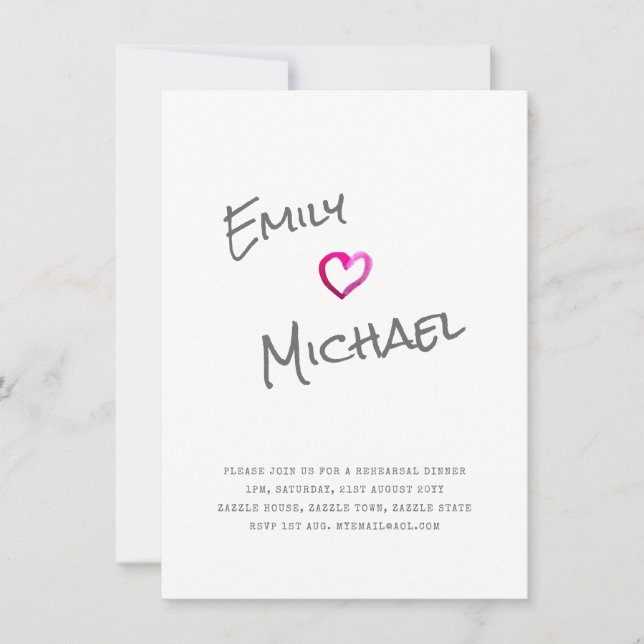 Handwritten Typeset PHOTO Invites Couples Event (Front)