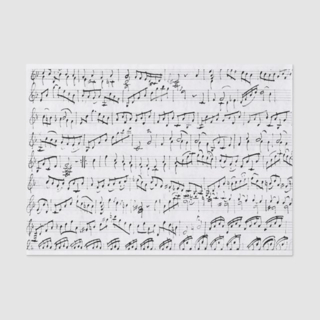 Handwritten Vintage Sheet Music White (Front)