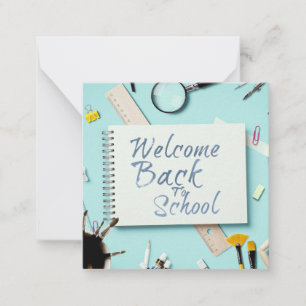Handwritten "Welcome Back To School"  Card
