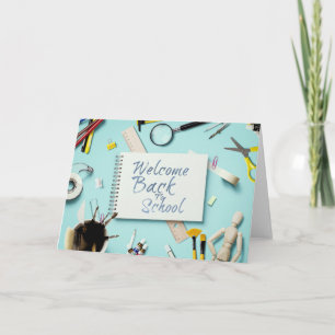 Handwritten "Welcome Back To School"  Card