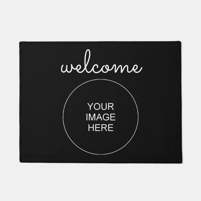 Handwritten Welcome Your Image Or Logo Here Doormat (Front)