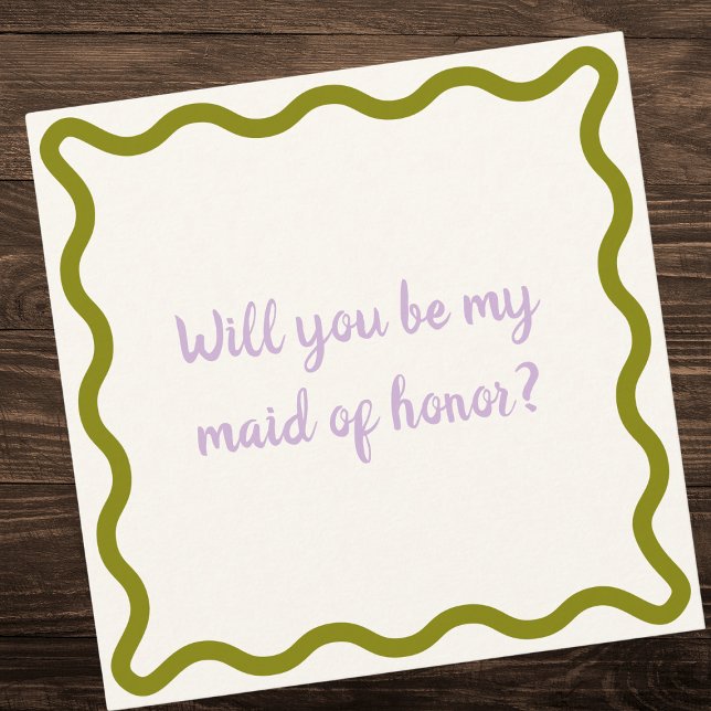 Handwritten Will you be my maid of honour? Proposa Invitation (Creator Uploaded)