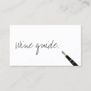 Handwritten Wine Tasting Business Card