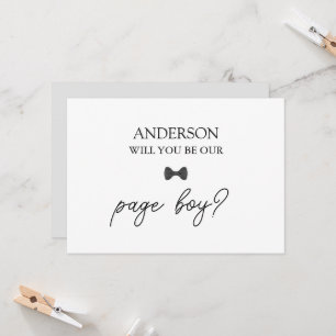 HandwrittenScript Heart Ring Bearer Proposal Card
