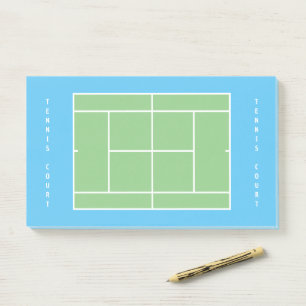 Handy blank tennis court layout sticky post-it not notes